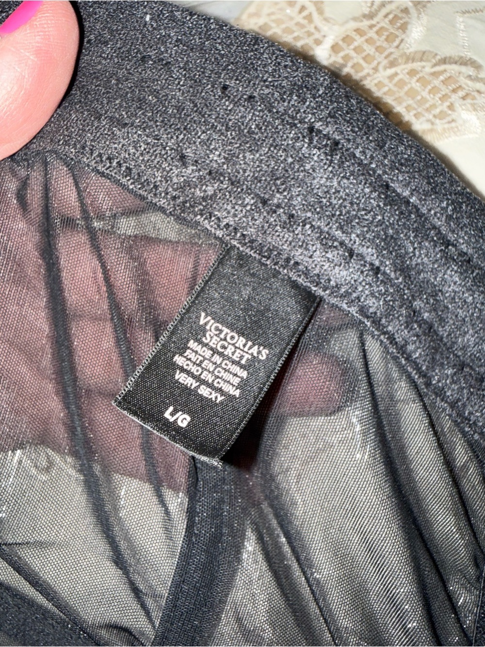 Victoria's Secret Black Lace-Up Garter Skirt - Picture 5 of 5